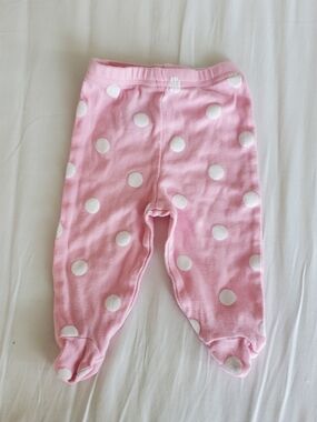 Gerber Pink Polka Dot Footed Baby Pants